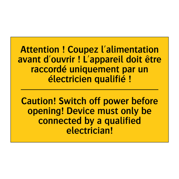 Attention ! Coupez l'alimentation  /.../ - Caution! Switch off power before  /.../
