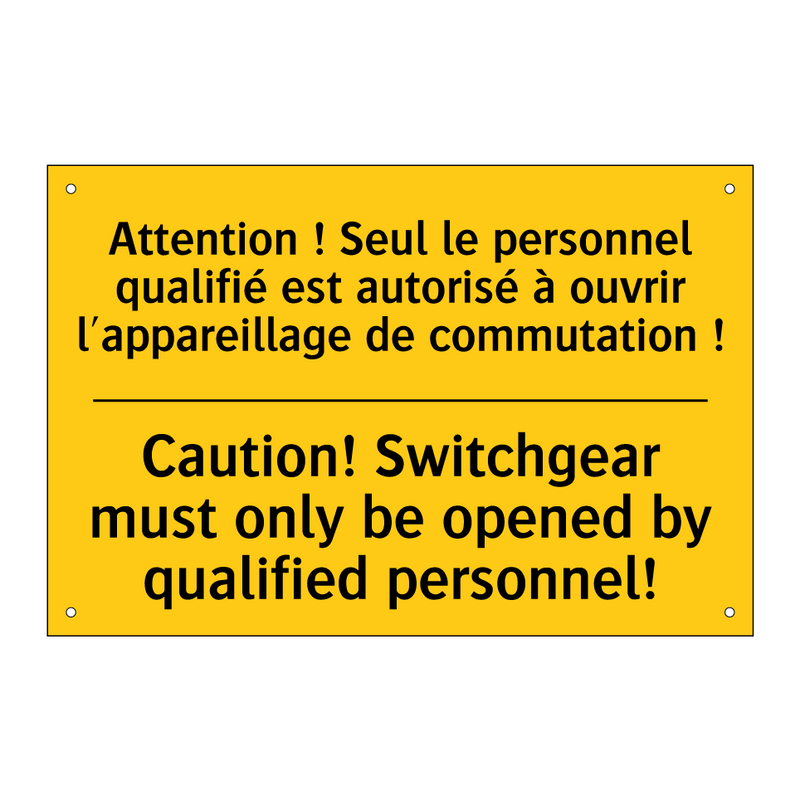 Attention ! Seul le personnel  /.../ - Caution! Switchgear must only  /.../