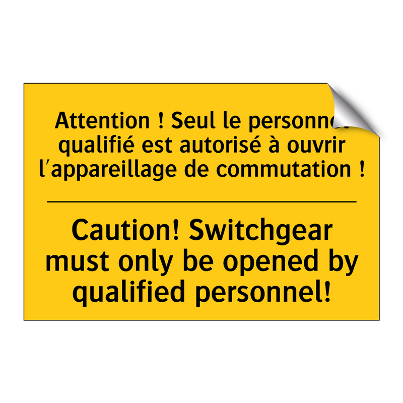 Attention ! Seul le personnel  /.../ - Caution! Switchgear must only  /.../