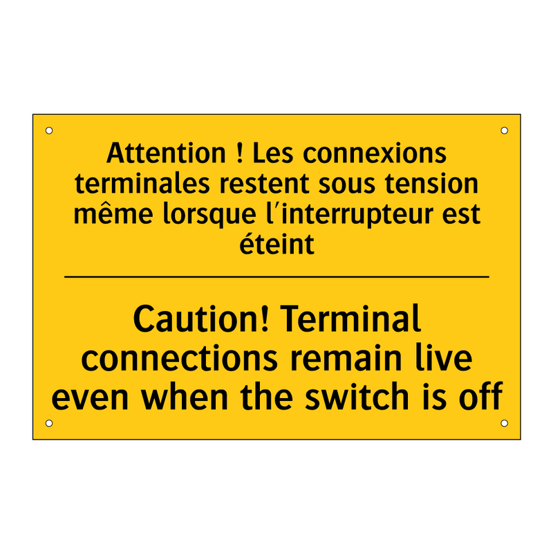Attention ! Les connexions terminales  /.../ - Caution! Terminal connections  /.../