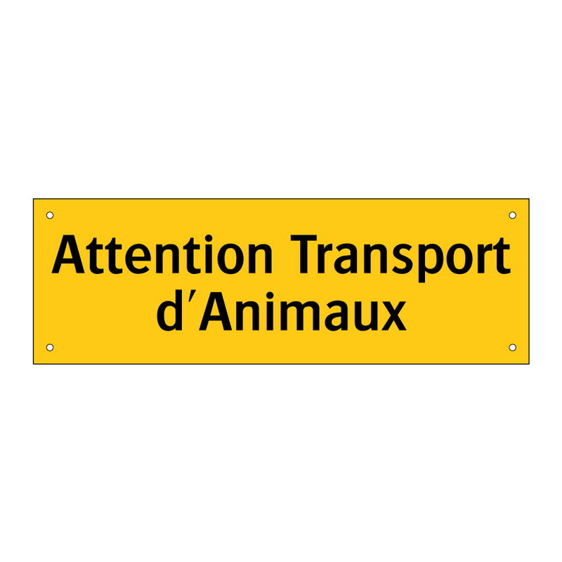 Attention Transport d'Animaux