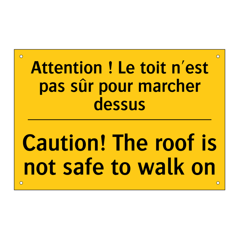 Attention ! Le toit n'est pas  /.../ - Caution! The roof is not safe  /.../