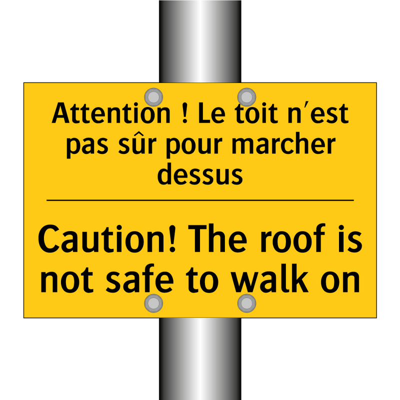 Attention ! Le toit n'est pas  /.../ - Caution! The roof is not safe  /.../