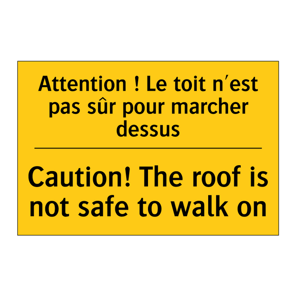 Attention ! Le toit n'est pas  /.../ - Caution! The roof is not safe  /.../