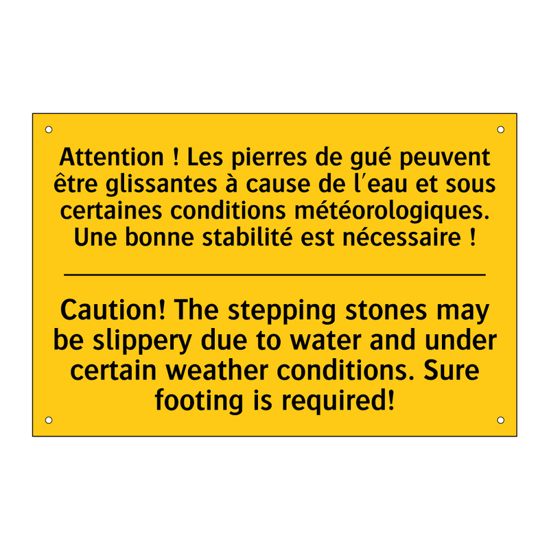 Attention ! Les pierres de gué  /.../ - Caution! The stepping stones may  /.../