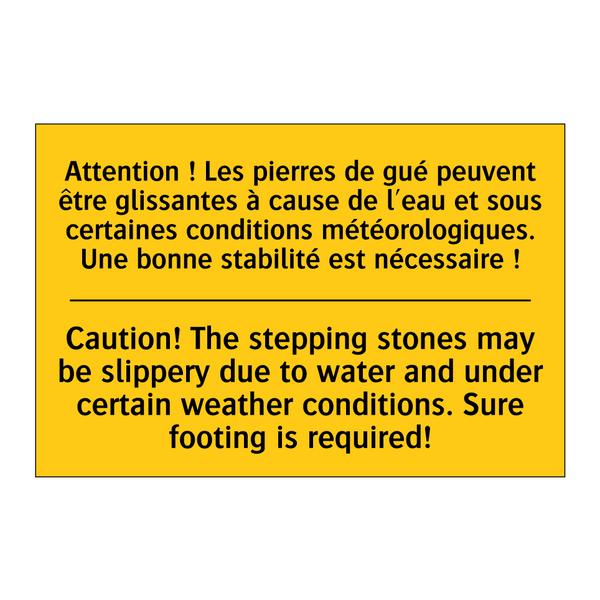 Attention ! Les pierres de gué  /.../ - Caution! The stepping stones may  /.../