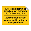Attention ! Retrait et insertion  /.../ - Caution! Unauthorized removal  /.../