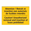 Attention ! Retrait et insertion  /.../ - Caution! Unauthorized removal  /.../