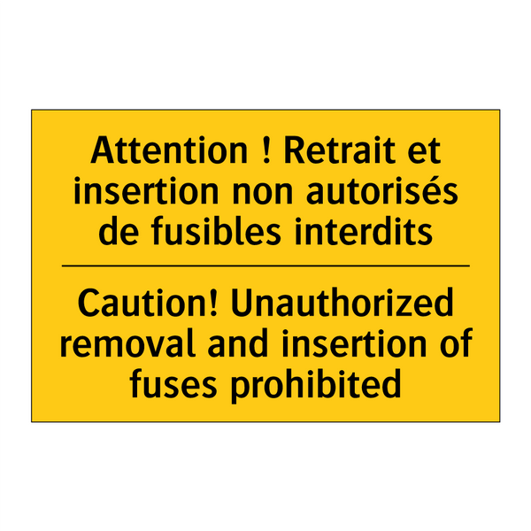 Attention ! Retrait et insertion  /.../ - Caution! Unauthorized removal  /.../