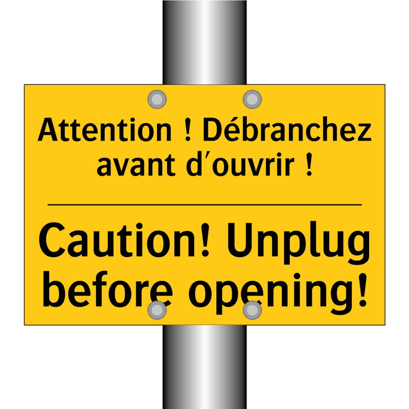Attention ! Débranchez avant d'ouvrir  /.../ - Caution! Unplug before opening! /.../