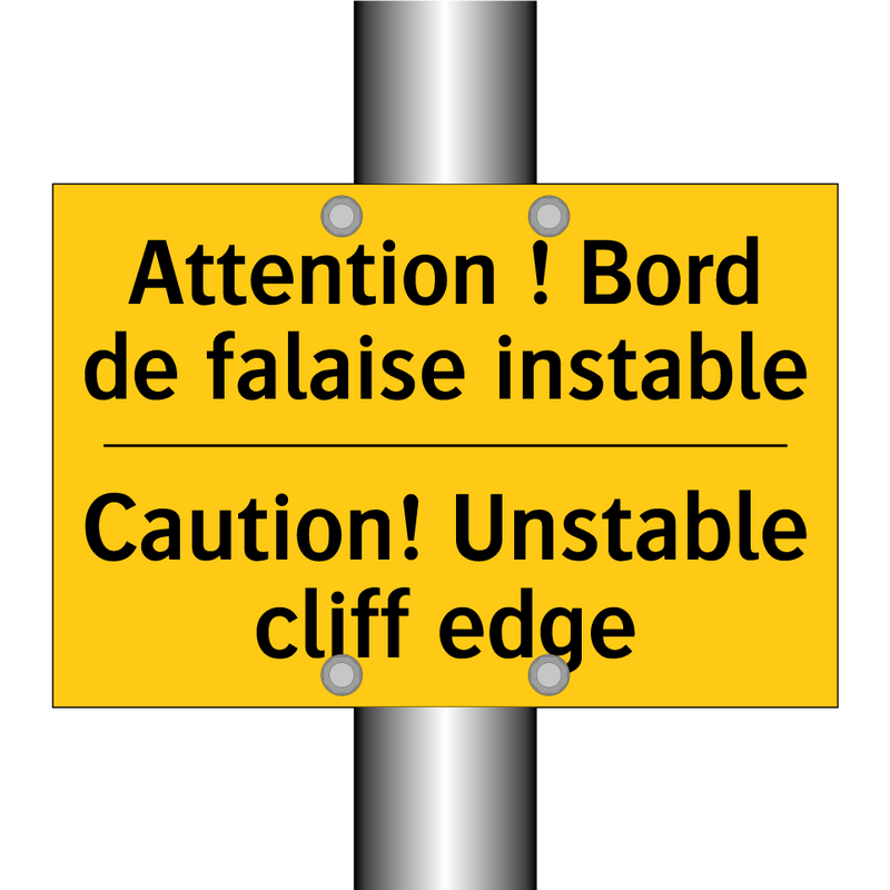 Attention ! Bord de falaise instable /.../ - Caution! Unstable cliff edge