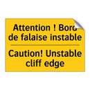 Attention ! Bord de falaise instable /.../ - Caution! Unstable cliff edge