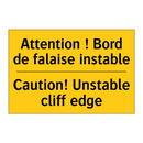 Attention ! Bord de falaise instable /.../ - Caution! Unstable cliff edge