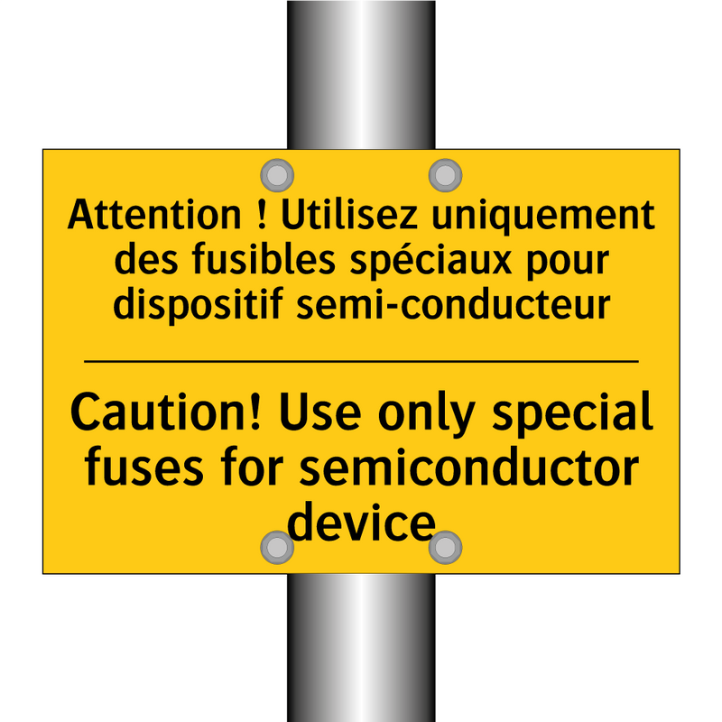 Attention ! Utilisez uniquement  /.../ - Caution! Use only special fuses  /.../