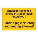 Attention cochons ! Entrée et  /.../ - Caution pigs! No entry and feeding  /.../