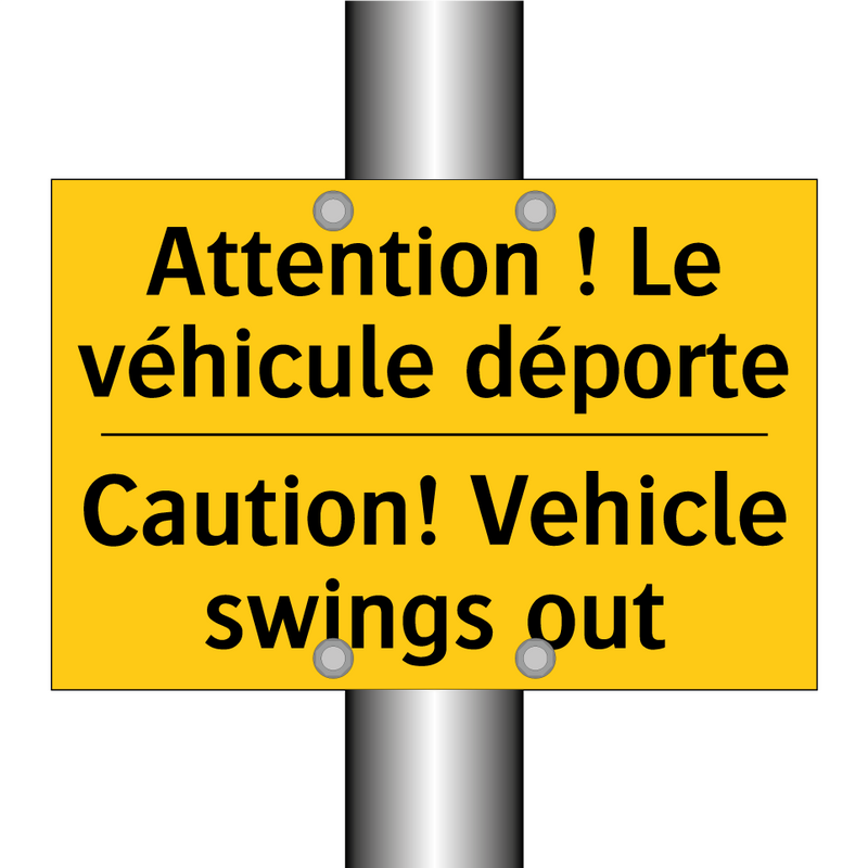 Attention ! Le véhicule déporte. /.../ - Caution! Vehicle swings out