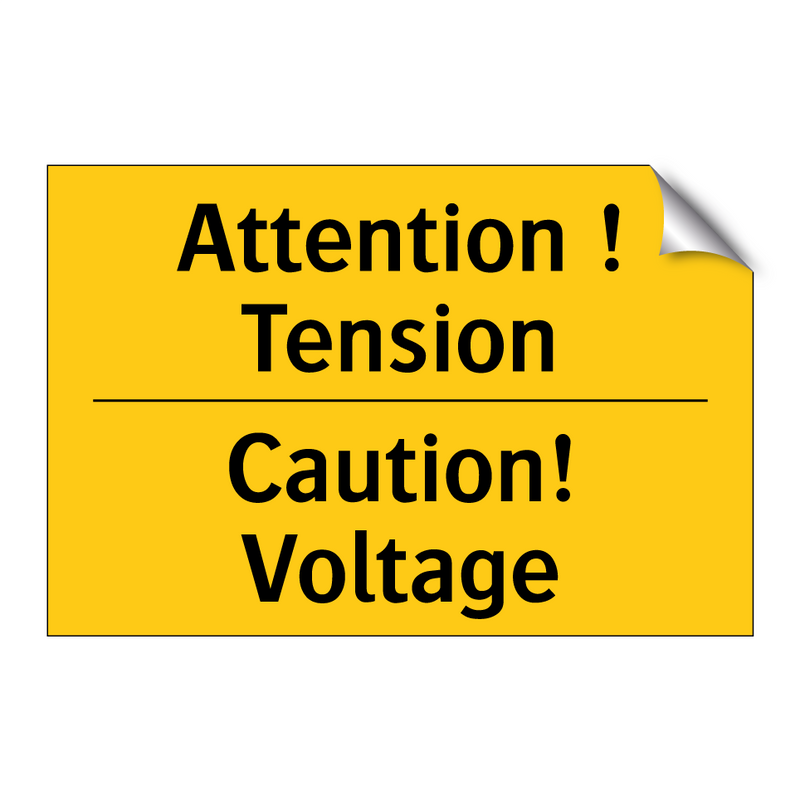 Attention ! Tension - Caution! Voltage