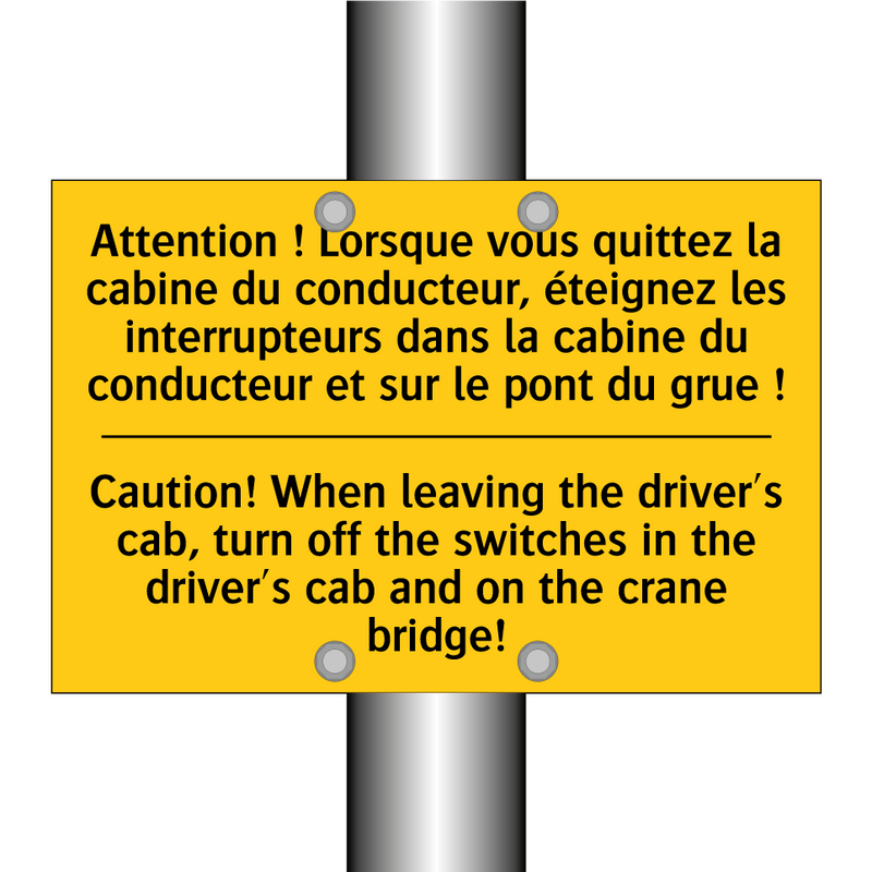 Attention ! Lorsque vous quittez  /.../ - Caution! When leaving the driver's  /.../