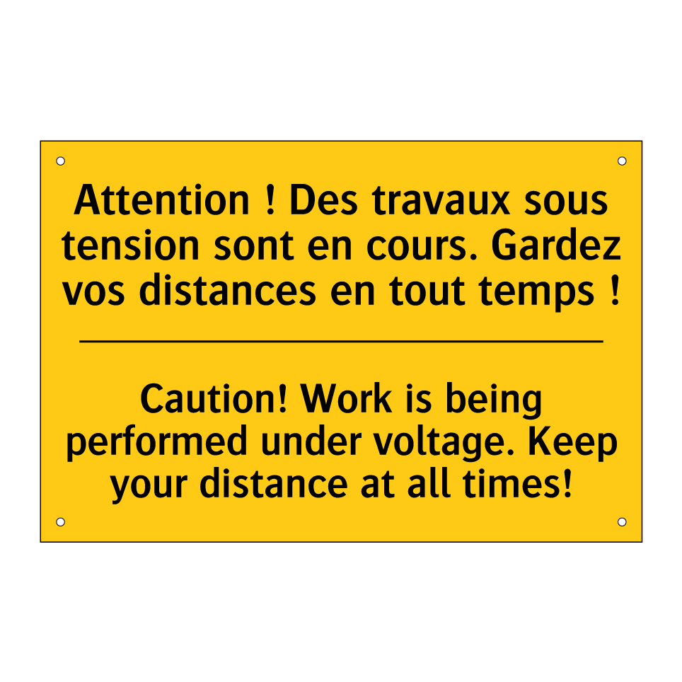 Attention ! Des travaux sous tension  /.../ - Caution! Work is being performed  /.../