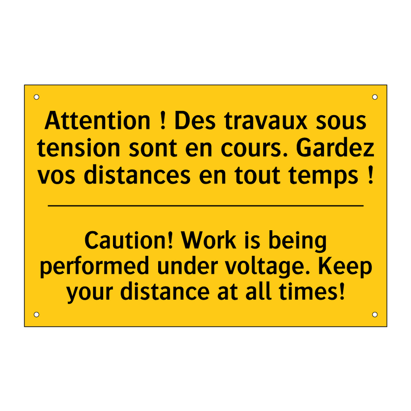 Attention ! Des travaux sous tension  /.../ - Caution! Work is being performed  /.../