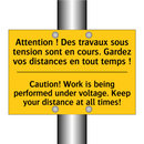 Attention ! Des travaux sous tension  /.../ - Caution! Work is being performed  /.../