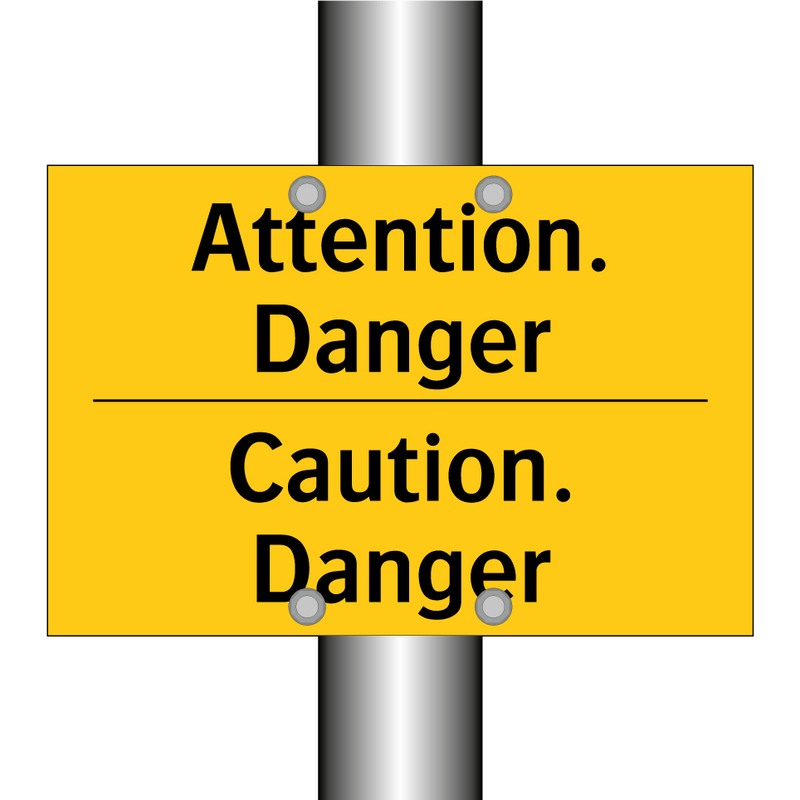 Attention. Danger - Caution. Danger