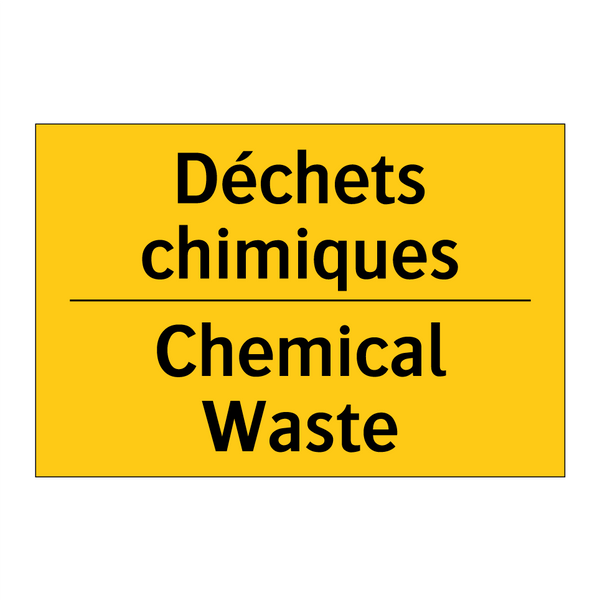 Déchets chimiques - Chemical Waste