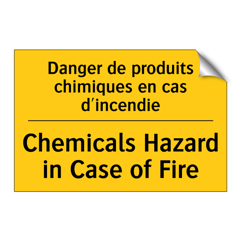 Danger de produits chimiques en  /.../ - Chemicals Hazard in Case of Fire /.../