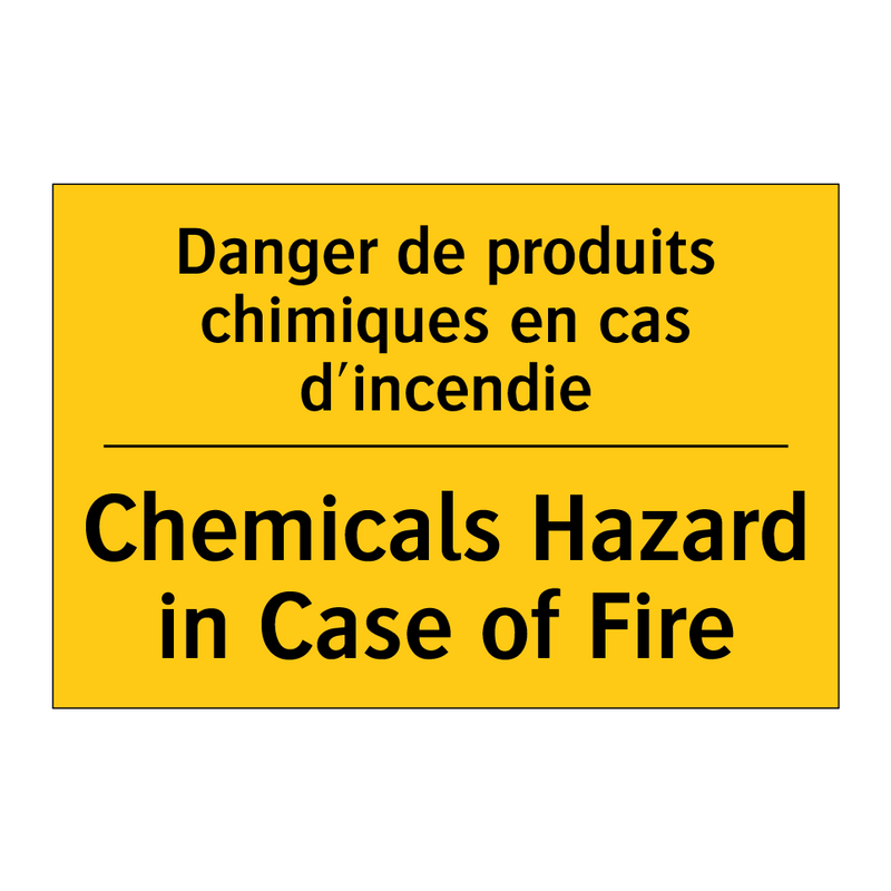 Danger de produits chimiques en  /.../ - Chemicals Hazard in Case of Fire /.../