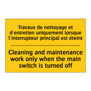 Travaux de nettoyage et d'entretien  /.../ - Cleaning and maintenance work  /.../
