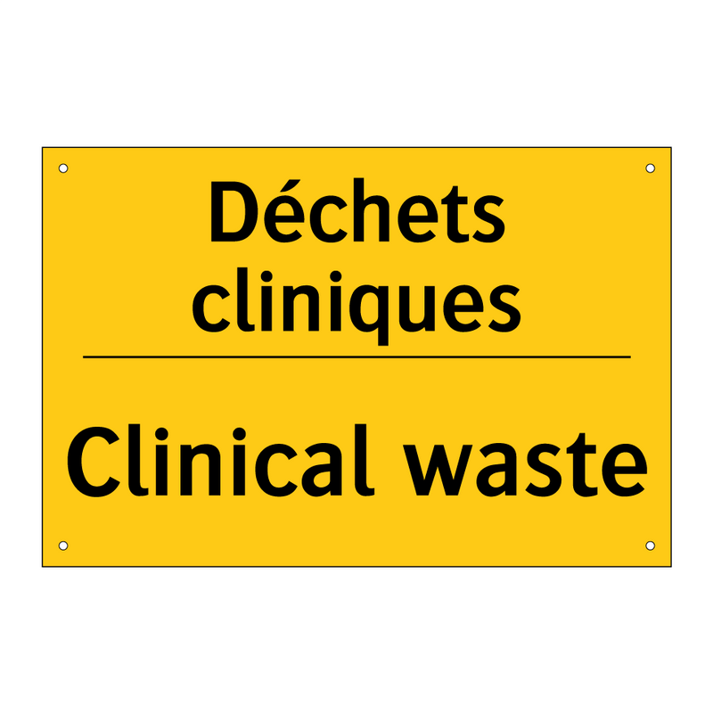 Déchets cliniques - Clinical waste