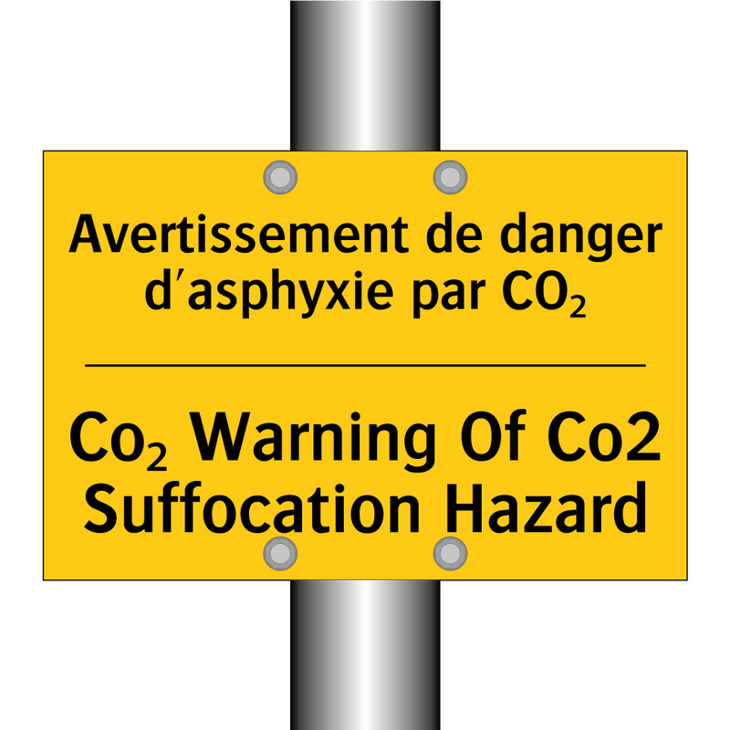 Avertissement de danger d'asphyxie  /.../ - Co₂ Warning Of Co2 Suffocation  /.../