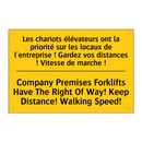 Les chariots élévateurs ont la  /.../ - Company Premises Forklifts Have  /.../