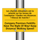 Les chariots élévateurs ont la  /.../ - Company Premises Forklifts Have  /.../