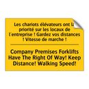 Les chariots élévateurs ont la  /.../ - Company Premises Forklifts Have  /.../