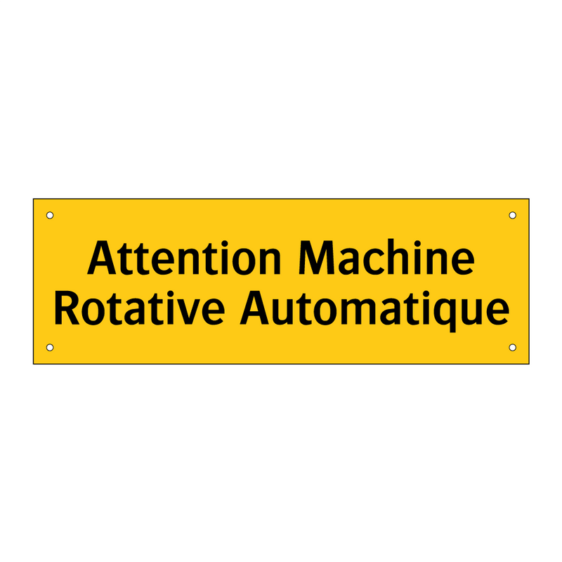 Attention Machine Rotative Automatique