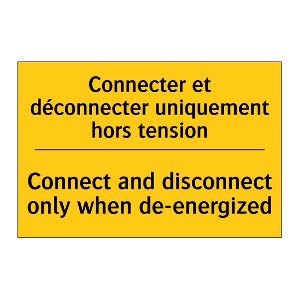 Connecter et déconnecter uniquement  /.../ - Connect and disconnect only when  /.../