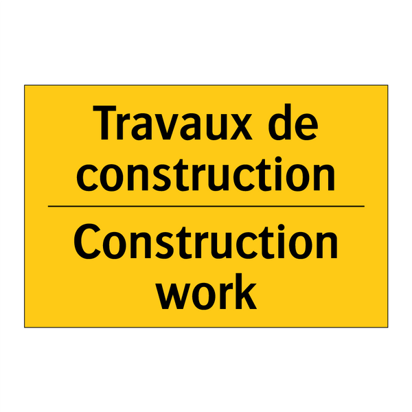 Travaux de construction - Construction work