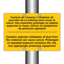 Contient de l'amiante L'inhalation  /.../ - Contains asbestos Inhalation of  /.../