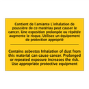 Contient de l'amiante L'inhalation  /.../ - Contains asbestos Inhalation of  /.../