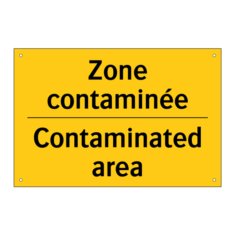 Zone contaminée - Contaminated area