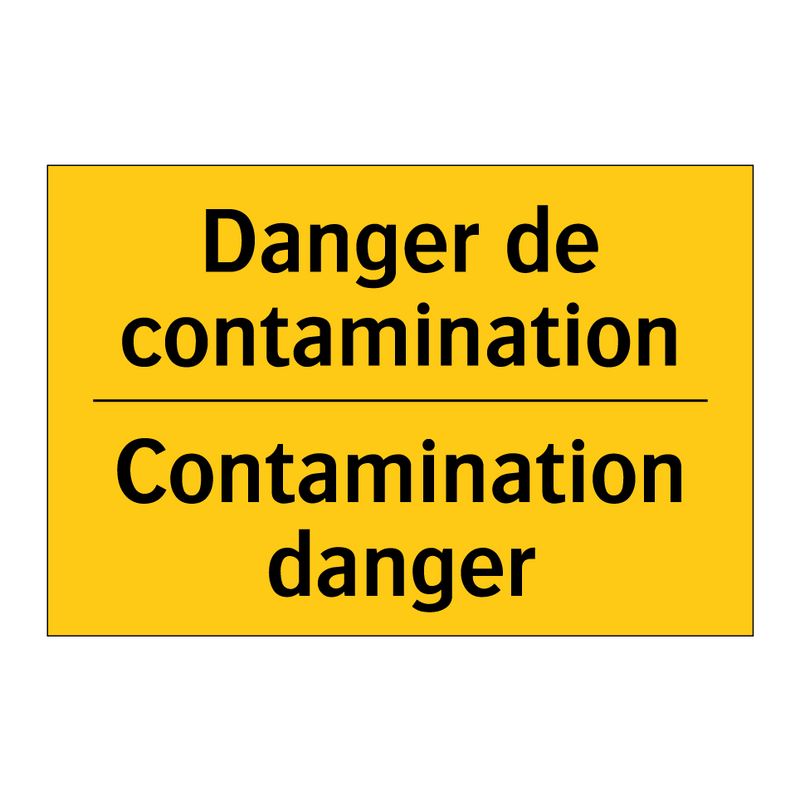 Danger de contamination - Contamination danger