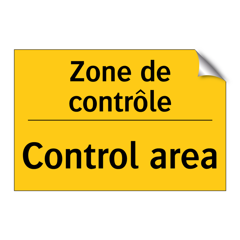 Zone de contrôle - Control area