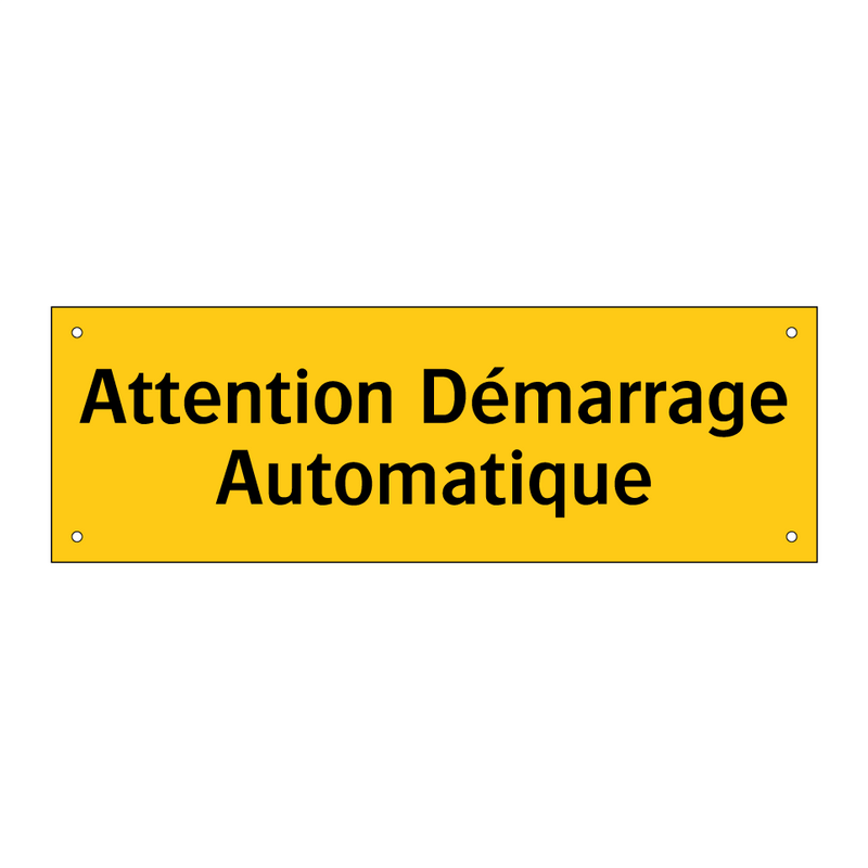 Attention Démarrage Automatique