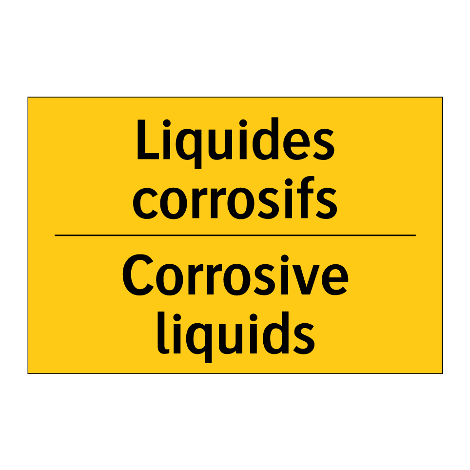 Liquides corrosifs - Corrosive liquids