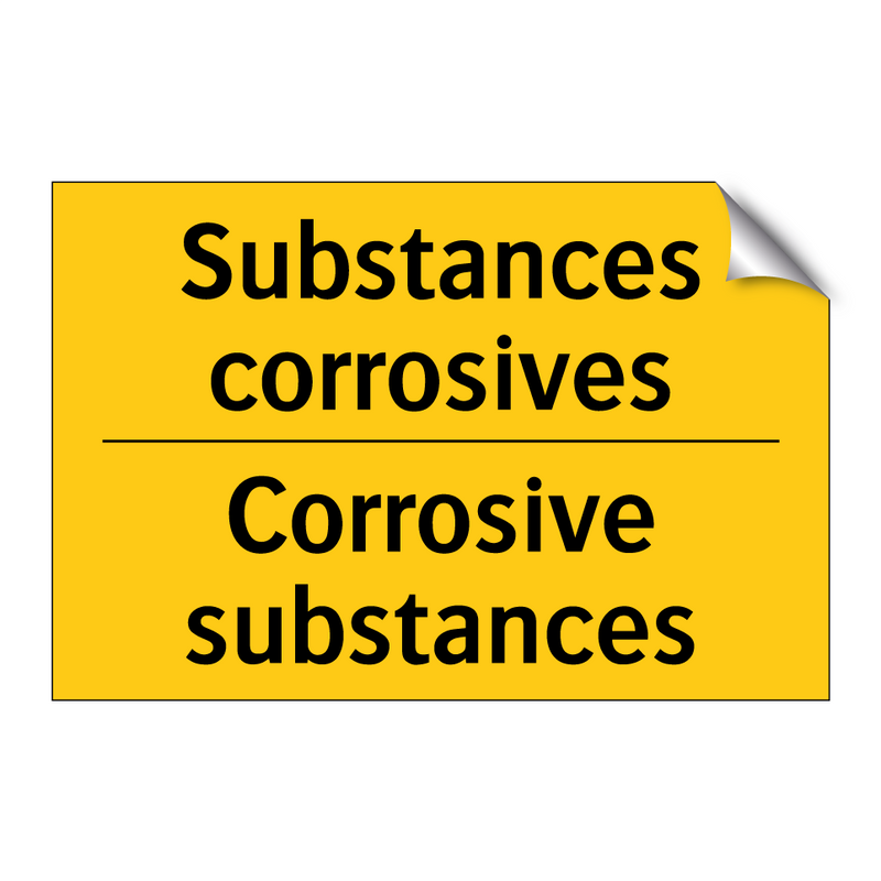 Substances corrosives - Corrosive substances