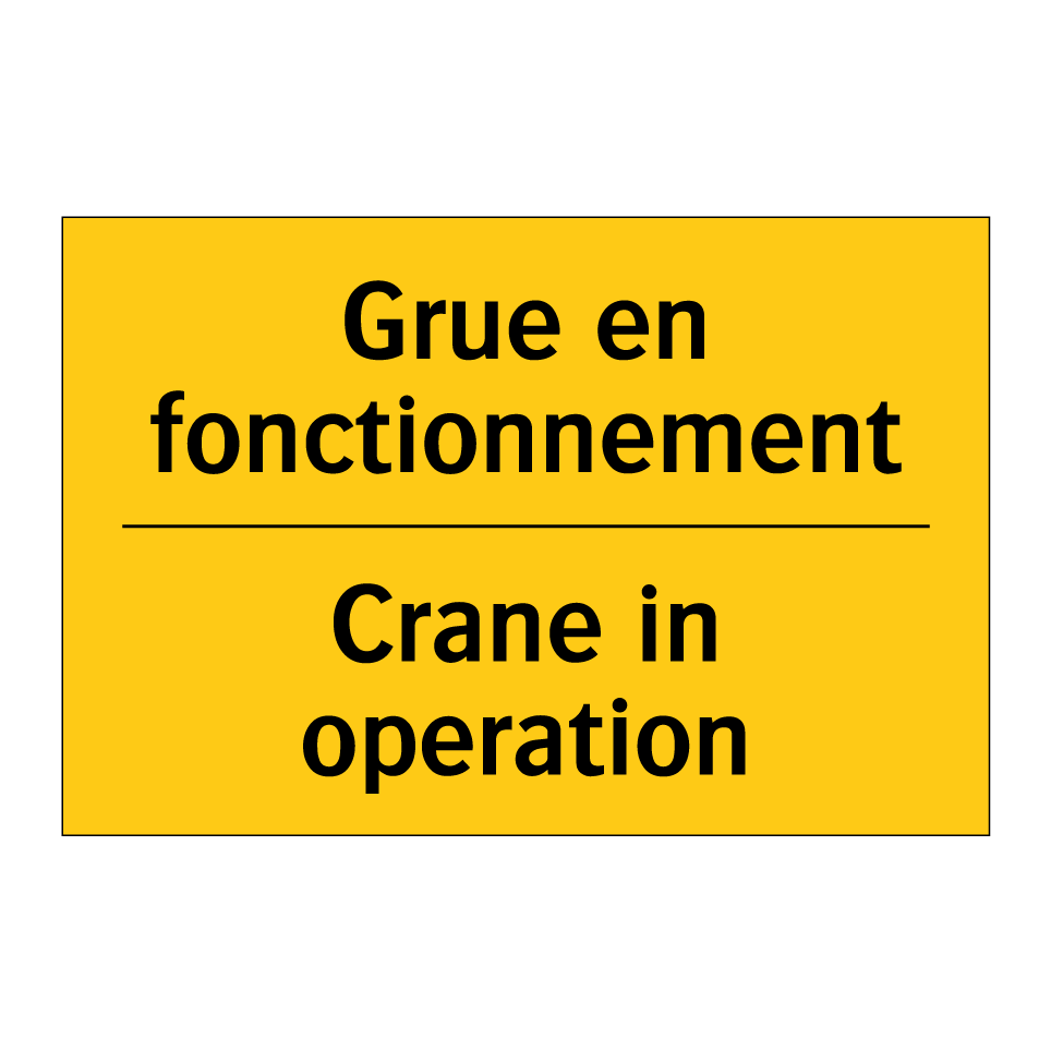 Grue en fonctionnement - Crane in operation