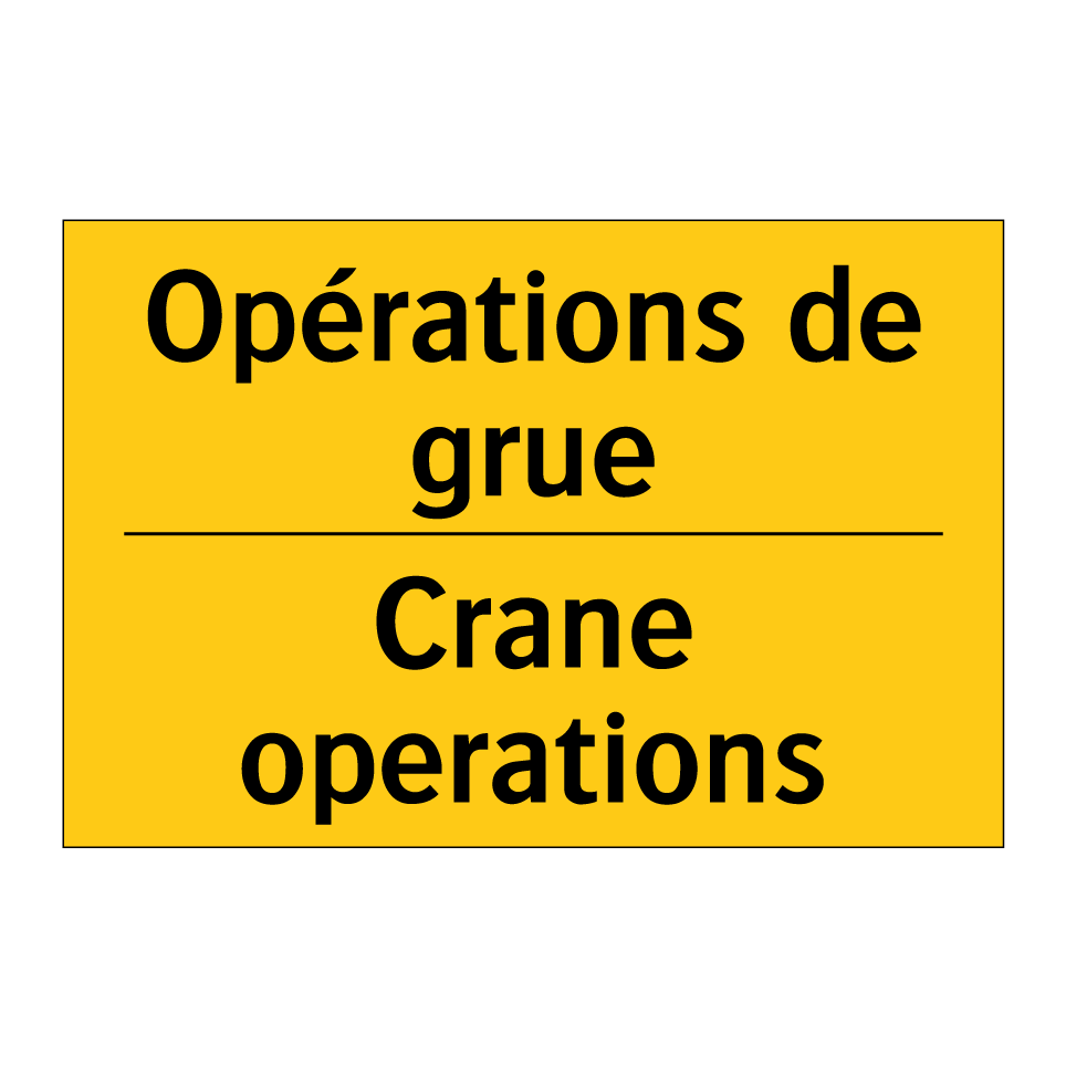 Opérations de grue - Crane operations