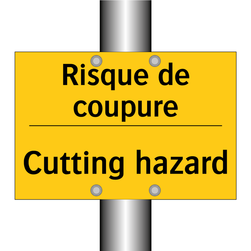 Risque de coupure - Cutting hazard