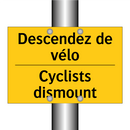 Descendez de vélo - Cyclists dismount